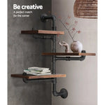 Artiss Floating DIY Pipe Shelf 3 Tiers - IVAN - Furniture > Living Room