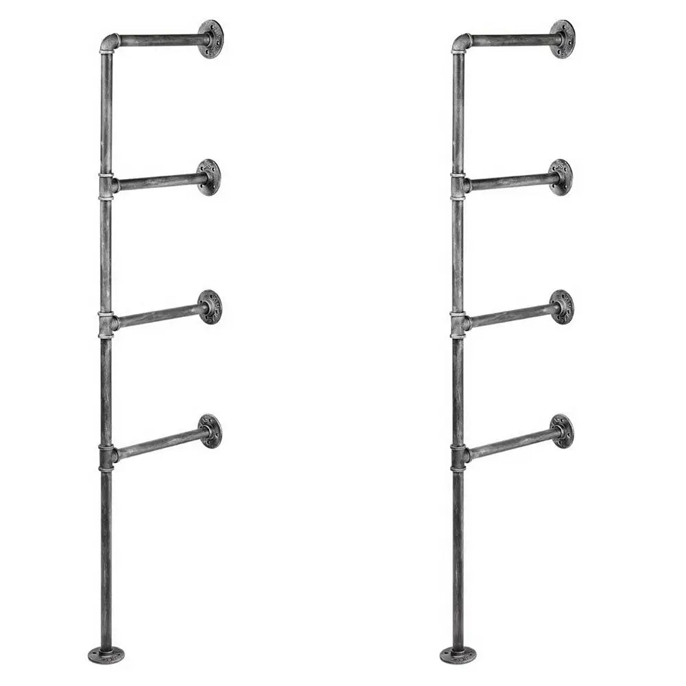 Artiss Floating DIY Pipe Shelf Metal Brackets Set of 2 - Furniture > Living Room