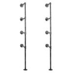 Artiss Floating DIY Pipe Shelf Metal Brackets Set of 2 - Furniture > Living Room