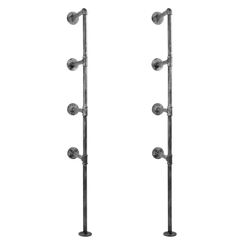 Artiss Floating DIY Pipe Shelf Metal Brackets Set of 2 - Furniture > Living Room