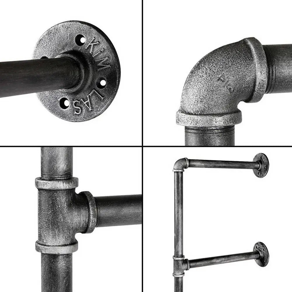 Artiss Floating DIY Pipe Shelf Metal Brackets Set of 2 - Furniture > Living Room