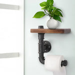 Artiss Floating DIY Pipe Shelf Toilet Paper Holder - Home & Garden > Bathroom Accessories > Toilet Paper Holders