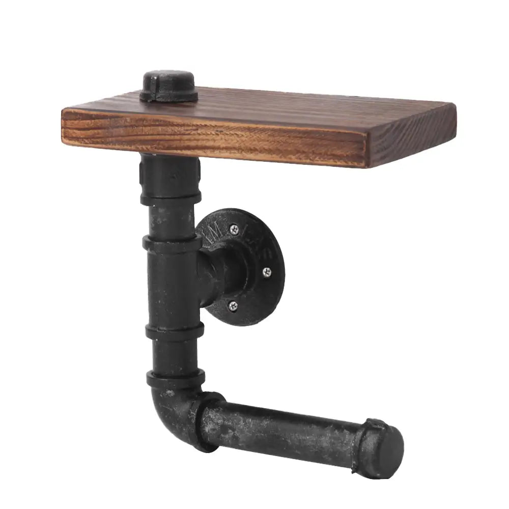 Artiss Floating DIY Pipe Shelf Toilet Paper Holder - Home & Garden > Bathroom Accessories > Toilet Paper Holders