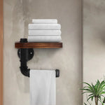 Artiss Floating DIY Pipe Shelf Toilet Paper Holder - Home & Garden > Bathroom Accessories > Toilet Paper Holders