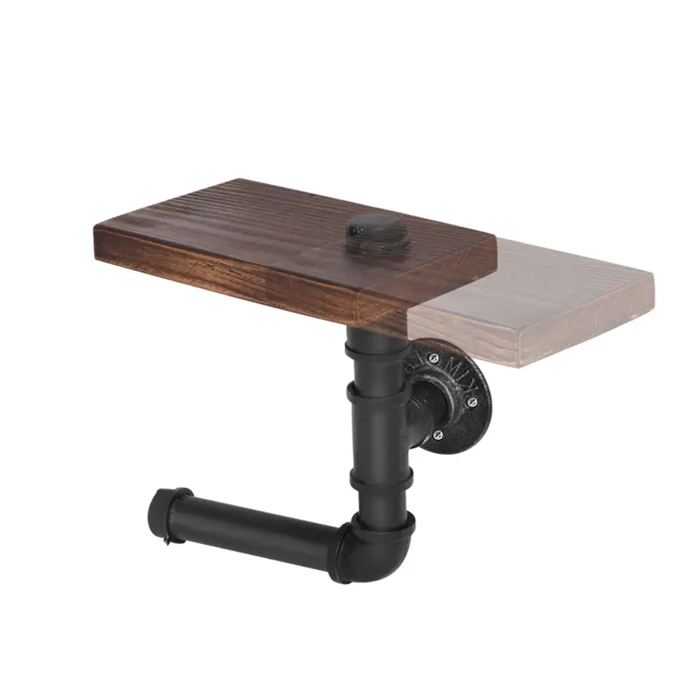 Artiss Floating DIY Pipe Shelf Toilet Paper Holder - Home & Garden > Bathroom Accessories > Toilet Paper Holders
