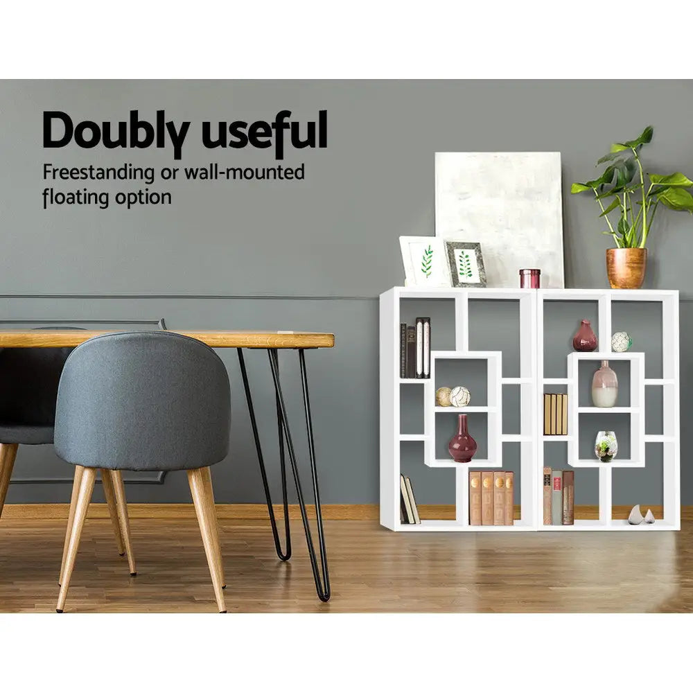 Artiss Floating Wall Shelves Bookshelf White - Furniture > Living Room > Bookcases & Shelves