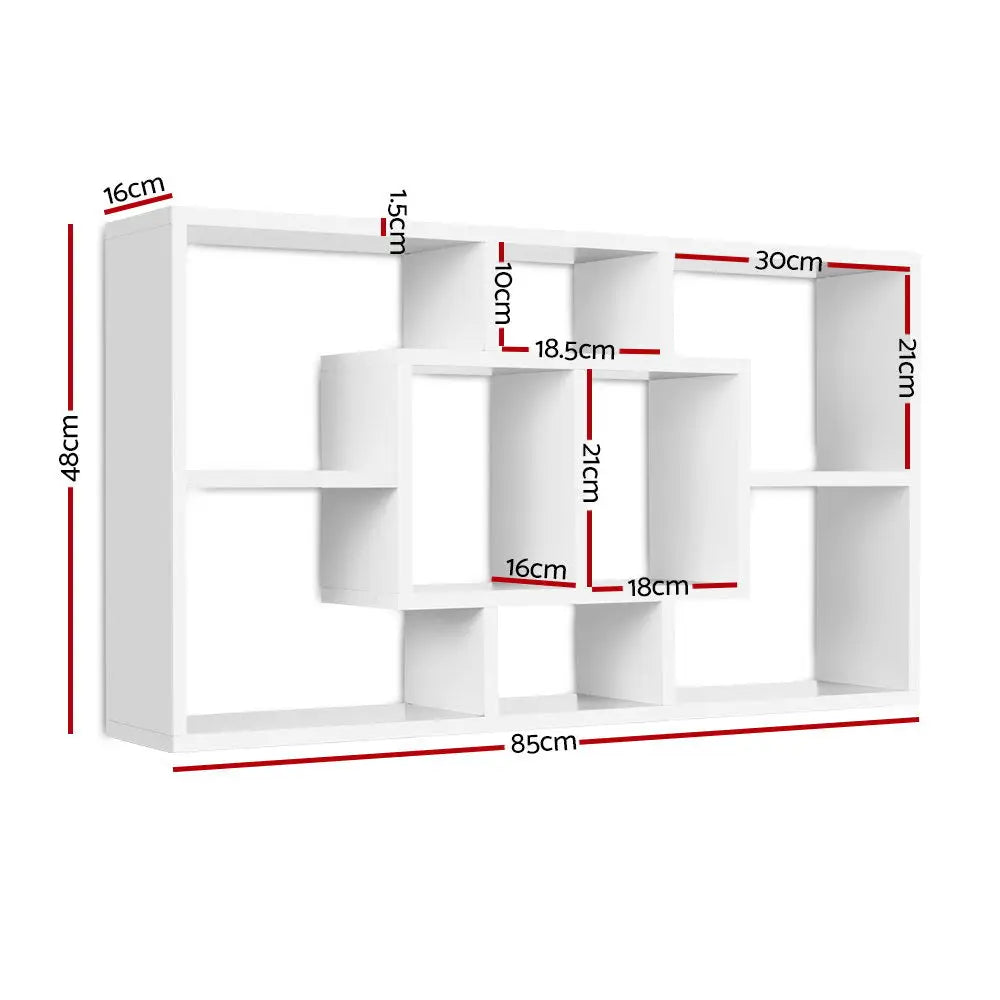 Artiss Floating Wall Shelves Bookshelf White - Furniture > Living Room > Bookcases & Shelves