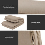Artiss Floor Chair Sofa 1 Seater Linen - Beige - Furniture > Sofas > Sofas & Sofa Beds