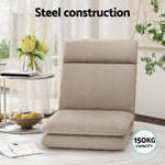 Artiss Floor Chair Sofa 1 Seater Linen - Beige - Furniture > Sofas > Sofas & Sofa Beds