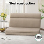Artiss Floor Chair Sofa 2 Seater Linen Beige - Furniture > Sofas > Sofas & Sofa Beds