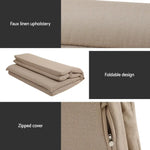 Artiss Floor Chair Sofa 2 Seater Linen Beige - Furniture > Sofas > Sofas & Sofa Beds
