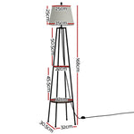 Artiss Floor Lamp 2 Tier Shelf Storage LED Light Stand Home Living Room Upright - Furniture > Bedroom