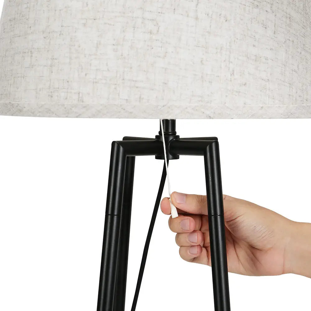 Artiss Floor Lamp 2 Tier Shelf Storage LED Light Stand Home Living Room Upright - Furniture > Bedroom