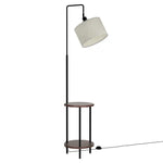 Artiss Floor Lamp 2 Tier Shelf Storage LED Light Stand Home Room Adjustable Head - Furniture > Bedroom