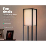 Artiss Floor Lamp 3 Tier Shelf Shelf Storage LED Light Stand Home Room Vintage Black - Home & Garden > Lighting