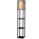Artiss Floor Lamp 3 Tier Shelf Shelf Storage LED Light Stand Home Room Vintage Black - Home & Garden > Lighting
