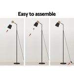 Artiss Floor Lamp LED Light Stand Modern Home Living Room Office Reading Black - Home & Garden > Lighting > Floor Lamps