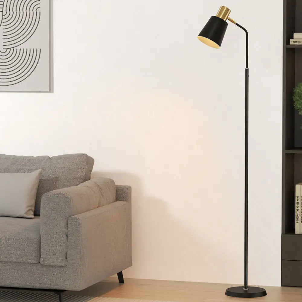 Artiss Floor Lamp LED Light Stand Modern Home Living Room Office Reading Black - Home & Garden > Lighting > Floor Lamps