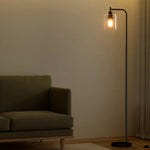 Artiss Floor Lamp Light Stand Modern Home Living Room Office Reading Glass Shade Black - Home & Garden > Lighting >