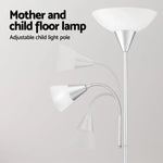 Artiss Floor Lamp Mother and Child Modern Home Living Room Office Reading Silver - Home & Garden > Lighting > Floor