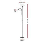 Artiss Floor Lamp Mother and Child Modern Home Living Room Office Reading Black - Home & Garden > Lighting > Floor Lamps