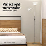 Artiss Floor Lamp Mother and Child Modern Home Living Room Office Reading Silver - Home & Garden > Lighting > Floor