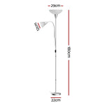 Artiss Floor Lamp Mother and Child Modern Home Living Room Office Reading Silver - Home & Garden > Lighting > Floor
