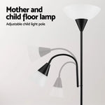 Artiss Floor Lamp Mother and Child Modern Home Living Room Office Reading Black - Home & Garden > Lighting > Floor Lamps
