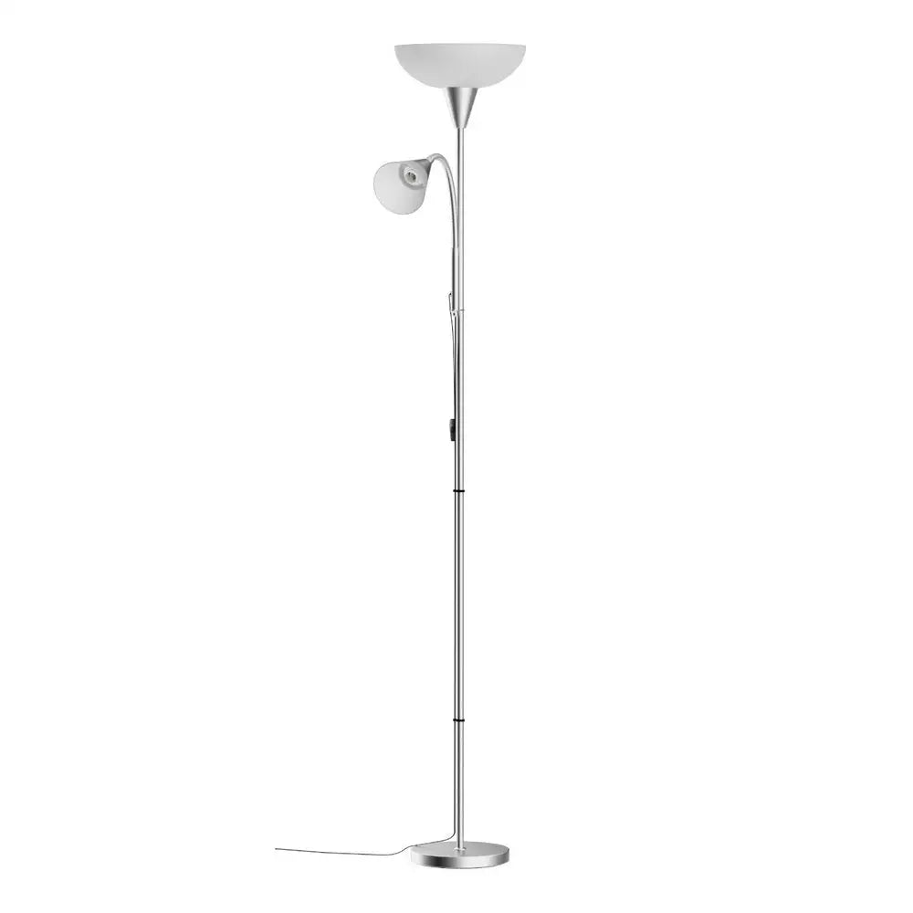 Artiss Floor Lamp Mother and Child Modern Home Living Room Office Reading Silver - Home & Garden > Lighting > Floor