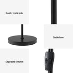 Artiss Floor Lamp Mother and Child Modern Home Living Room Office Reading Black - Home & Garden > Lighting > Floor Lamps