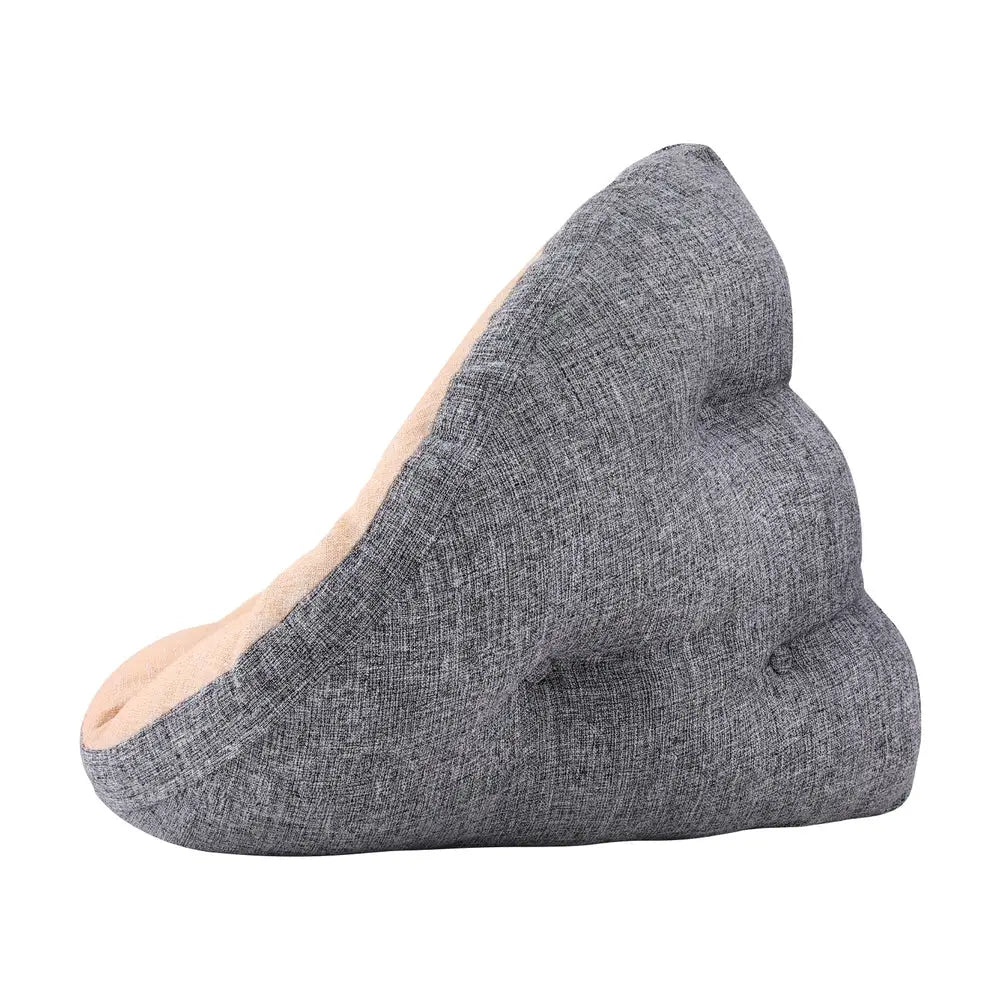 Artiss Floor Lounge Sofa Bed Chair Foldable Washable Beige - Furniture > Bar Stools & Chairs > Arm Chairs & Recliners