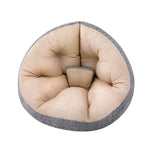 Artiss Floor Lounge Sofa Bed Chair Foldable Washable Beige - Furniture > Bar Stools & Chairs > Arm Chairs & Recliners