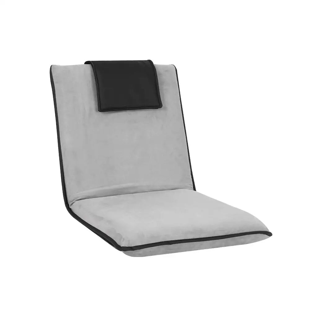 Artiss Floor Lounge Sofa Bed Couch Recliner Chair Folding Chair Cushion Grey - Furniture > Living Room