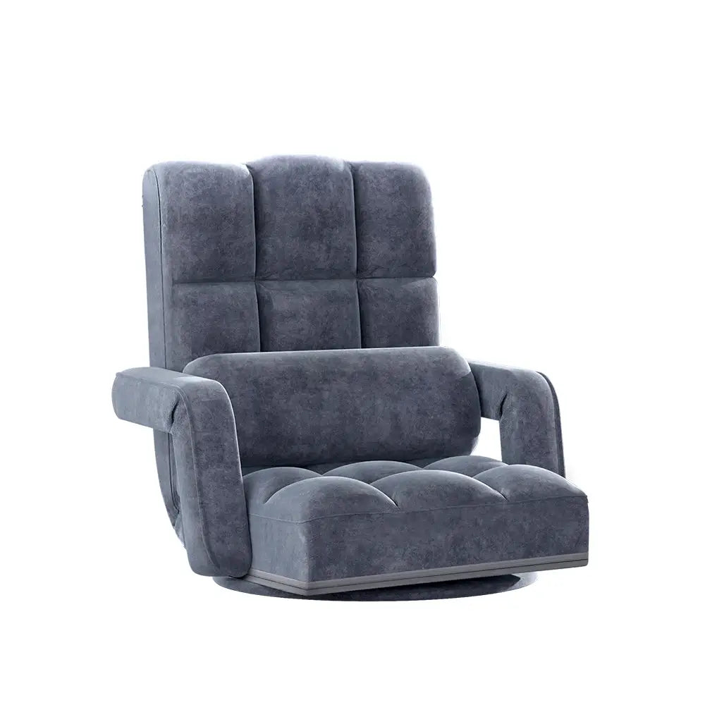 Artiss Floor Lounge Sofa Bed Swivel Charcoal - Furniture > Living Room