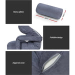 Artiss Floor Lounge Sofa Bed Swivel Charcoal - Furniture > Living Room