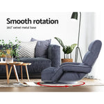 Artiss Floor Lounge Sofa Bed Swivel Charcoal - Furniture > Living Room