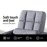 Artiss Floor Lounge Sofa Bed Swivel Grey - Furniture > Living Room
