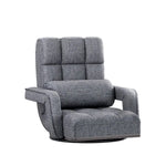 Artiss Floor Lounge Sofa Bed Swivel Grey - Furniture > Living Room