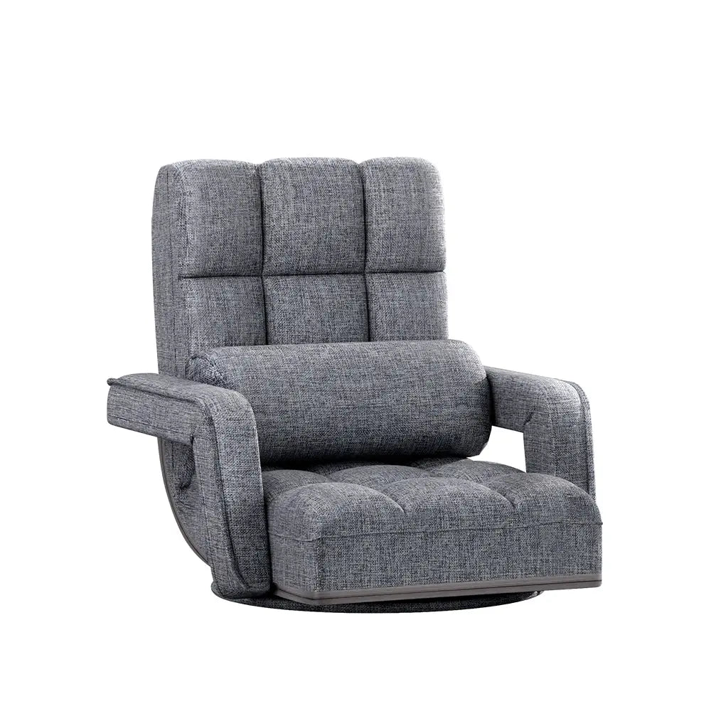 Artiss Floor Lounge Sofa Bed Swivel Grey - Furniture > Living Room
