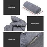 Artiss Floor Lounge Sofa Bed Swivel Grey - Furniture > Living Room