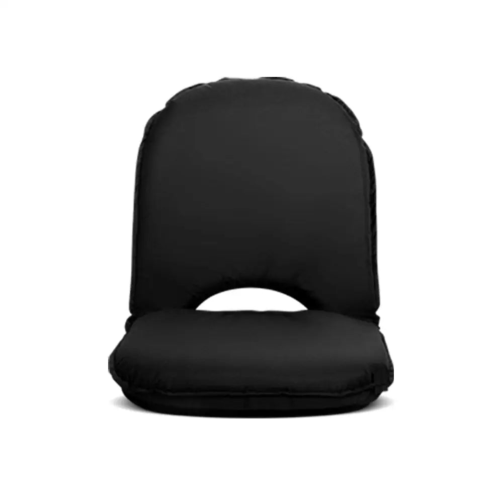 Artiss Floor Lounge Sofa Camping Chair Black - Furniture > Outdoor