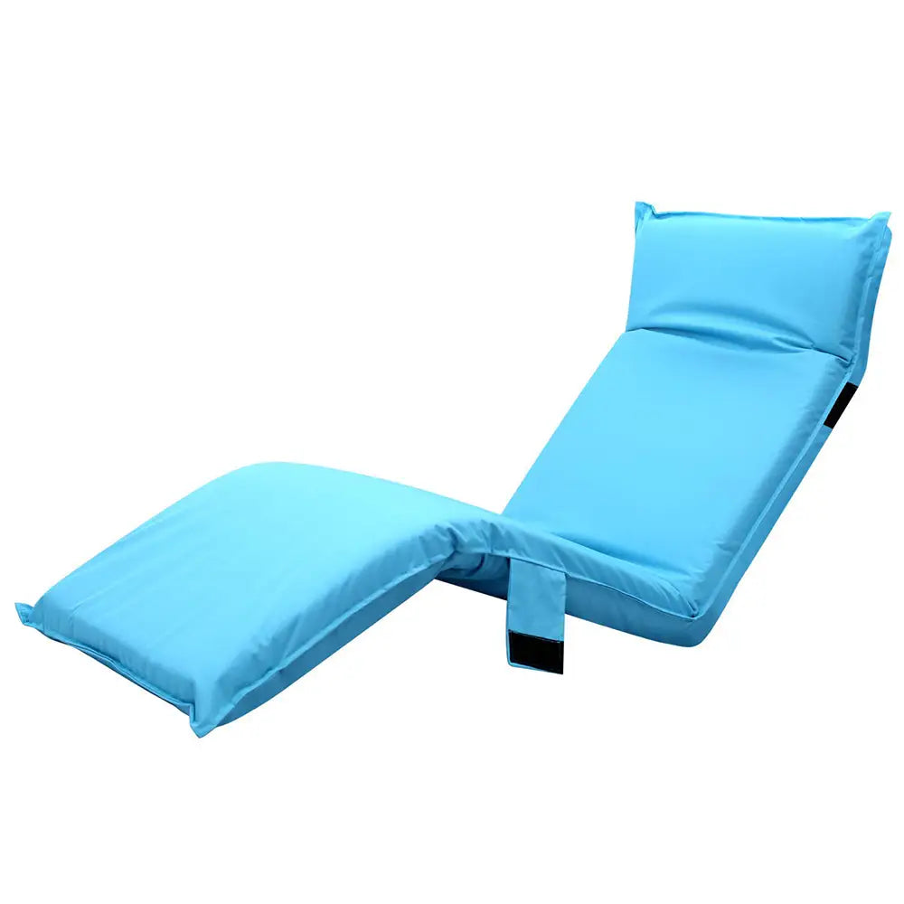 Artiss Floor Lounge Sofa Camping Chair Blue - Furniture > Outdoor
