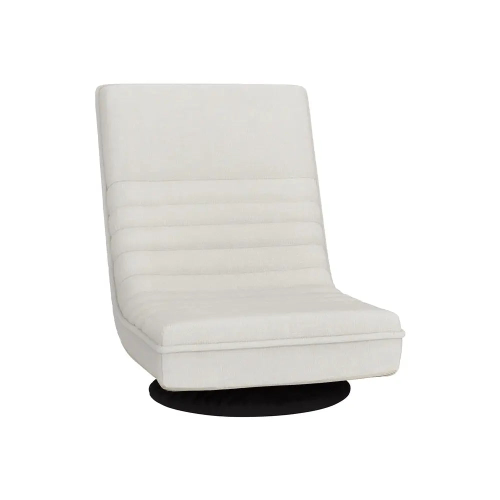 Artiss Floor Lounge Sofa Swivel Foldable Linen White - Furniture > Bar Stools & Chairs > Arm Chairs & Recliners