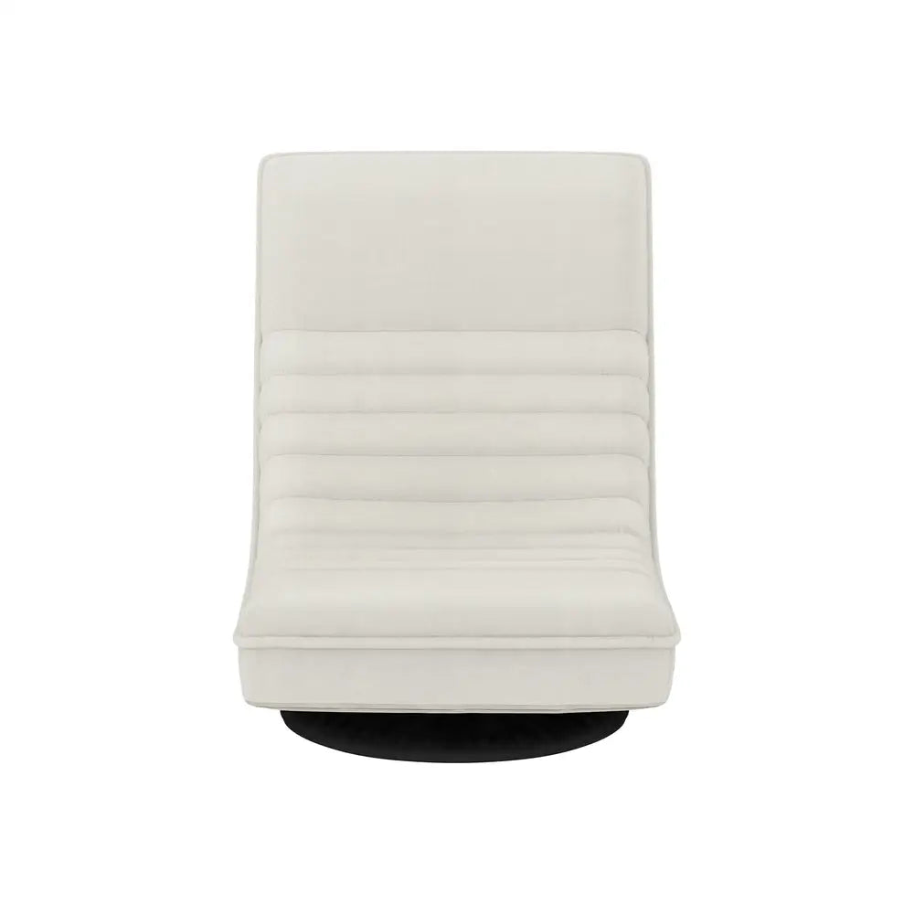Artiss Floor Lounge Sofa Swivel Foldable Linen White - Furniture > Bar Stools & Chairs > Arm Chairs & Recliners
