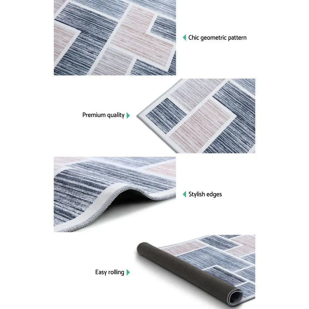Artiss Floor Rug 120x170 Mat Carpet Short Pile Oblo - Home & Garden > Rugs