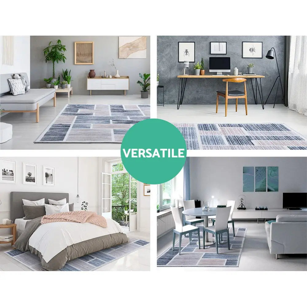 Artiss Floor Rug 120x170 Mat Carpet Short Pile Oblo - Home & Garden > Rugs