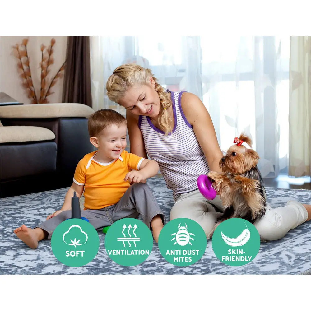 Artiss Floor Rug 200x290 Mat Carpet Short Pile Fafi - Home & Garden > Rugs
