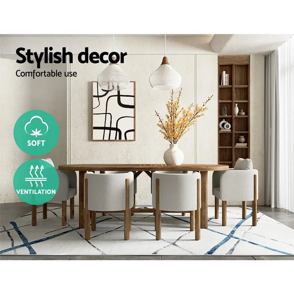 Artiss Floor Rug 200x290 Washable Mat Carpet Short Pile Jaca - Home & Garden > Rugs