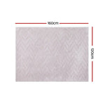 Artiss Floor Rugs 120x160cm Washable Area Mat Large Carpet Microfiber Ripple - Home & Garden > Rugs