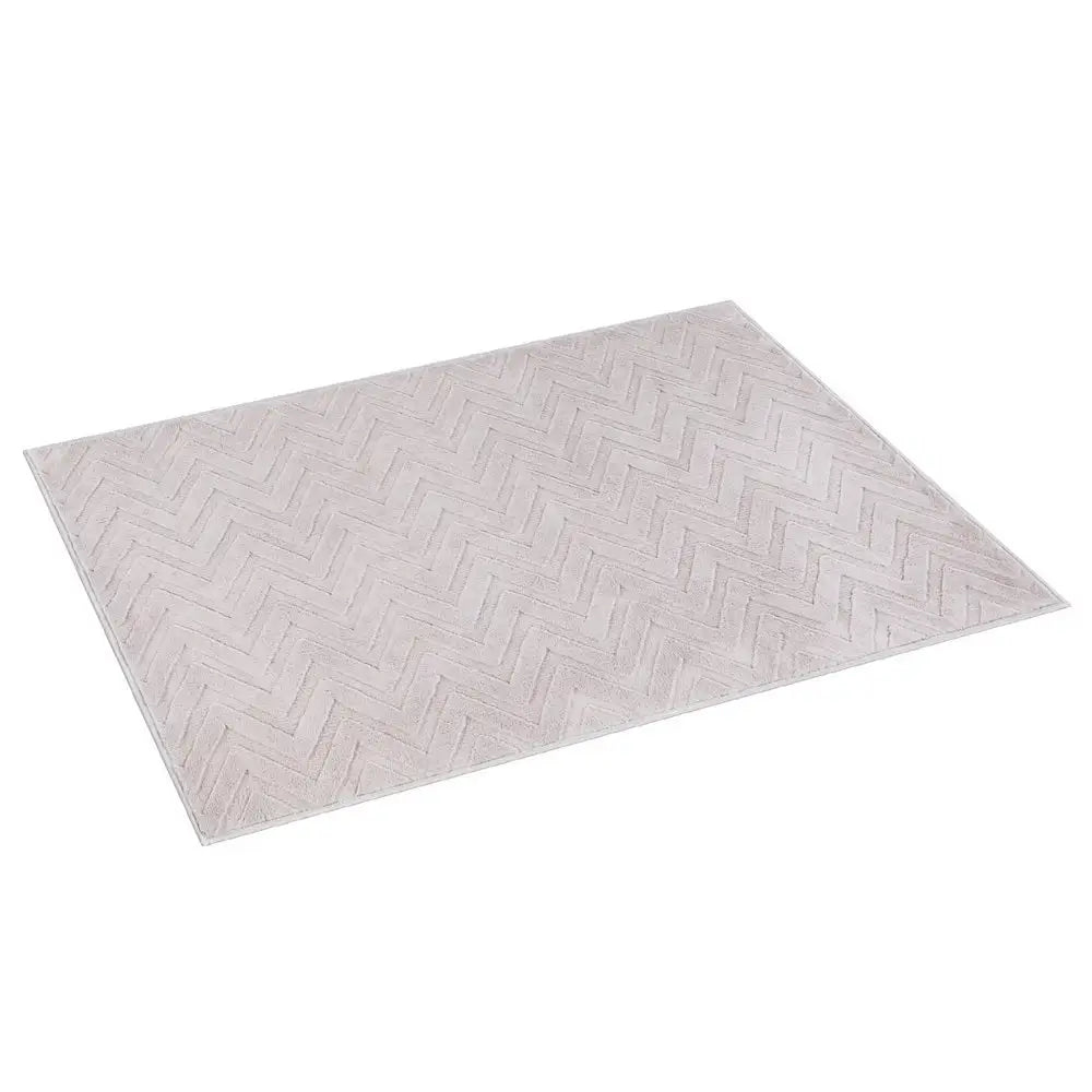 Artiss Floor Rugs 120x160cm Washable Area Mat Large Carpet Microfiber Ripple - Home & Garden > Rugs